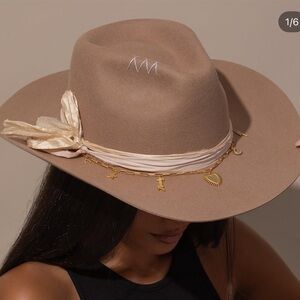 Rustler Tan Women's Hat with Gold Accents
